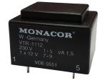 MONACOR Printtransformator Trafo Transformer VTR-1112 12V AC 125mA 1,5W 1,5VA fü