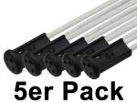 Fassung G4 mit 150mm Kabel / Teflonkabel für Stiftsockel Leuchtmittel, 5 Stück